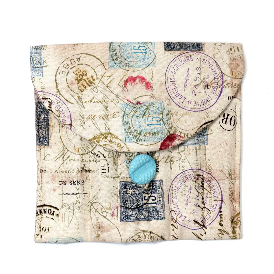 "Loveletter" - Fabric bag for double pointed needles 15 cm and crochet hooks