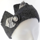 Bandeau avec feuille feutrée : anthracite