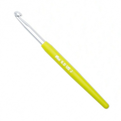 Prym Crochet pour laine Aluminium avec manche souple - 14 cm - 6 mm
