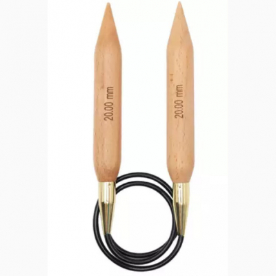 KnitPro JUMBO BIRCH Aiguille Circulaire 80 cm - 20 mm