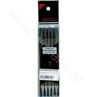 ChiaoGoo Double Pointed Needles Steel 15 cm - 7,5 mm