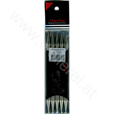 ChiaoGoo Double Pointed Needles Steel 15 cm - 8 mm