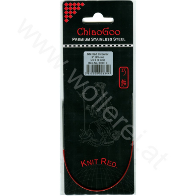 ChiaoGoo KNIT RED Aiguille Circulaire Fixe - 23 cm - 2 mm