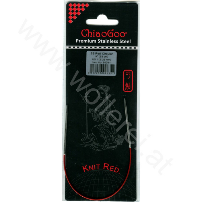 ChiaoGoo KNIT RED Fixe Rundstricknadel - 23 cm - 2,25 mm
