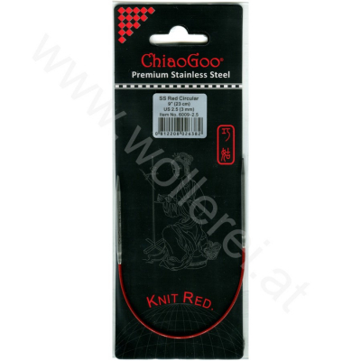 ChiaoGoo KNIT RED Aiguille Circulaire Fixe - 23 cm - 3 mm