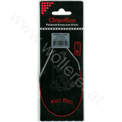 ChiaoGoo KNIT RED Fixe Rundstricknadel - 30 cm - 3 mm