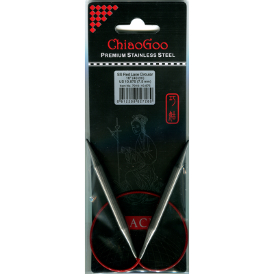 ChiaoGoo RED LACE Aiguille Circulaire Fixe - 40 cm - 7,5 mm