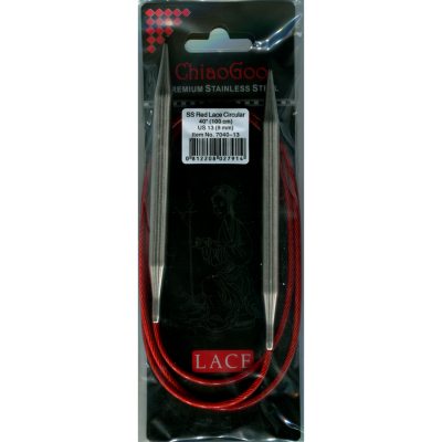 ChiaoGoo RED LACE Fixe Rundstricknadel - 100 cm - 9 mm