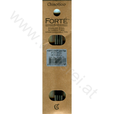 ChiaoGoo FORTÉ (SS/CF) Pointes 13 cm - LARGE - 6 mm