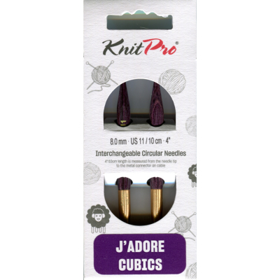 KnitPro JADORE CUBICS Nadelspitzen - KURZ - 8 mm