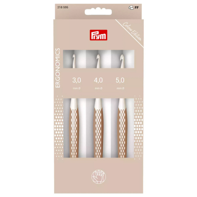 prym.ergonomics Set Crochets pour laine - TAUPE - 3/4/5 mm