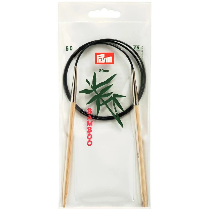Prym Circular Needle Bamboo 80 cm - 5 mm - clear plastic bag