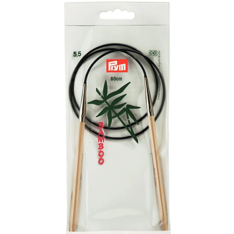 Prym Circular Needle Bamboo 80 cm - 5,5 mm - clear plastic bag