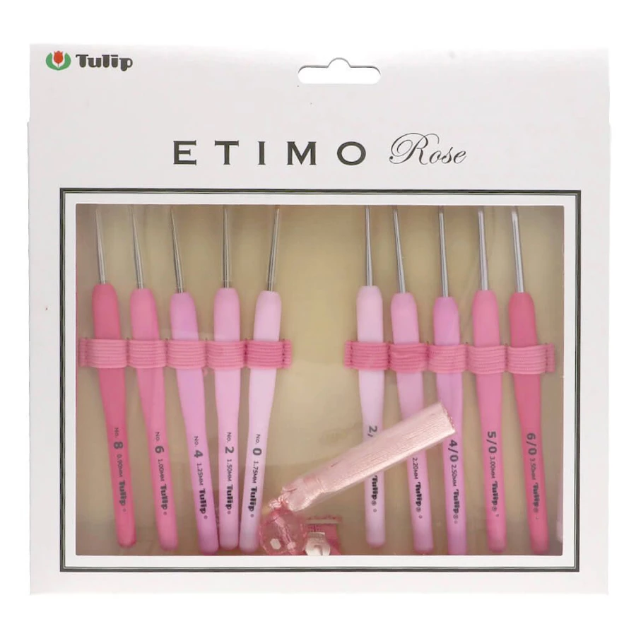 Tulip ETIMO ROSE Crochet Hook Set - 0,9 to 3,5 mm ✓ Wollerei