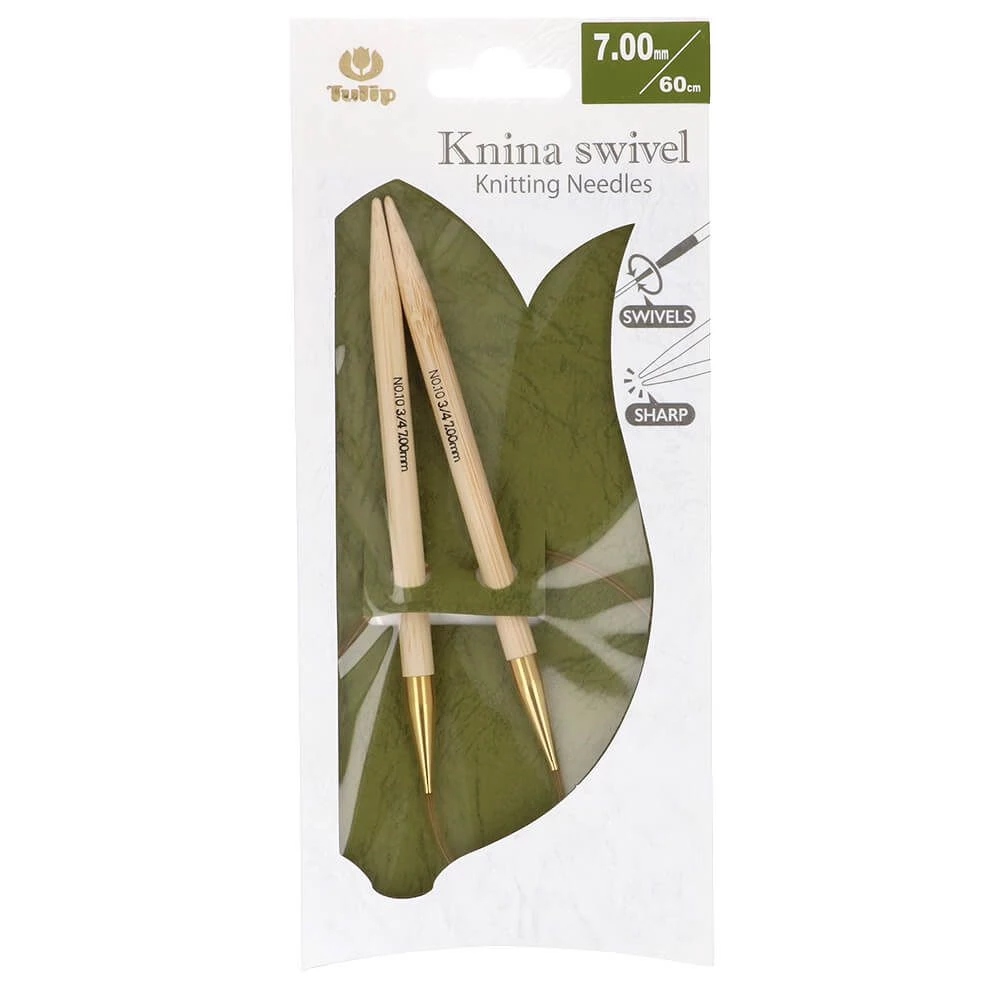 Tulip KNINA SWIVEL Circular Needle- Bamboo- 60 cm - 7 mm